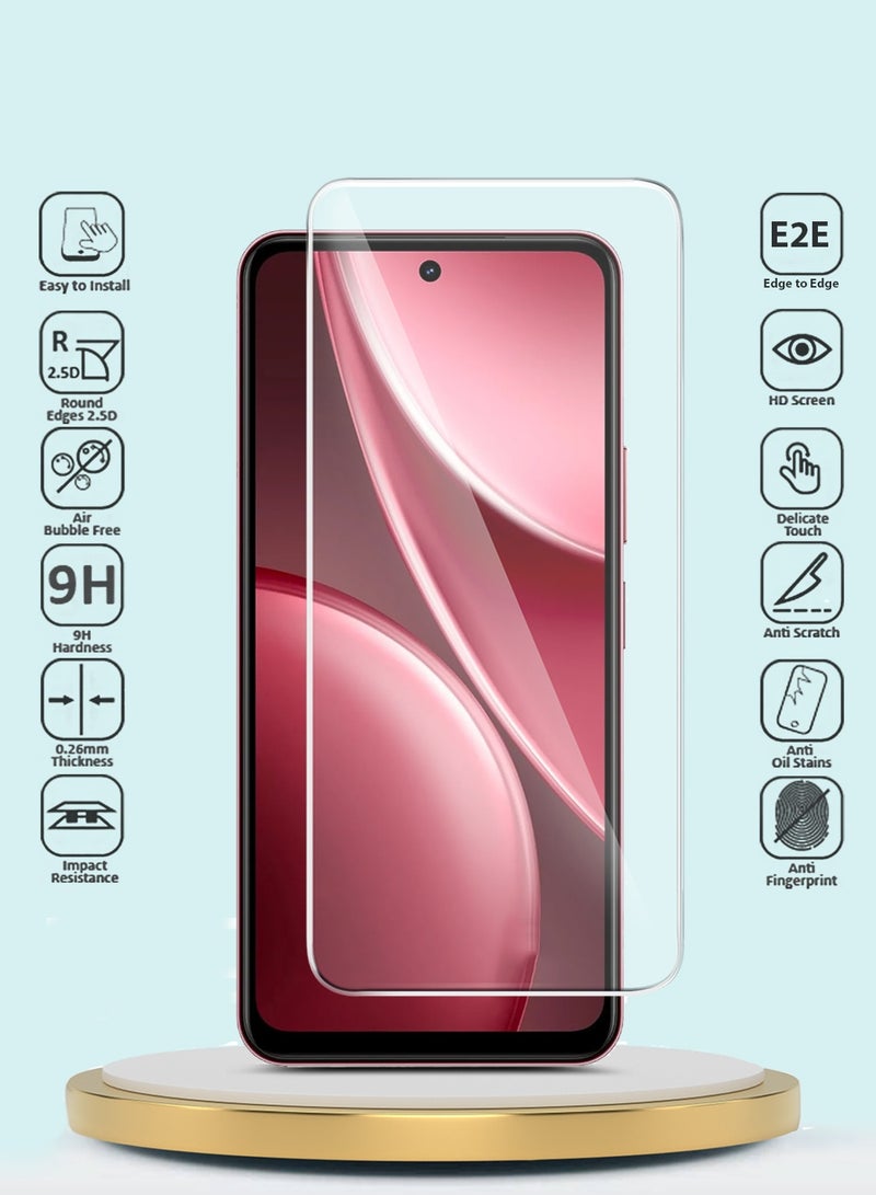 GMAX vivo Y31 / vivo Y31 Pro 5G 2025 GMAX Premium Series Curved Edges 9H 2.5D Tempered Glass Screen Protector - Clear - Image 2